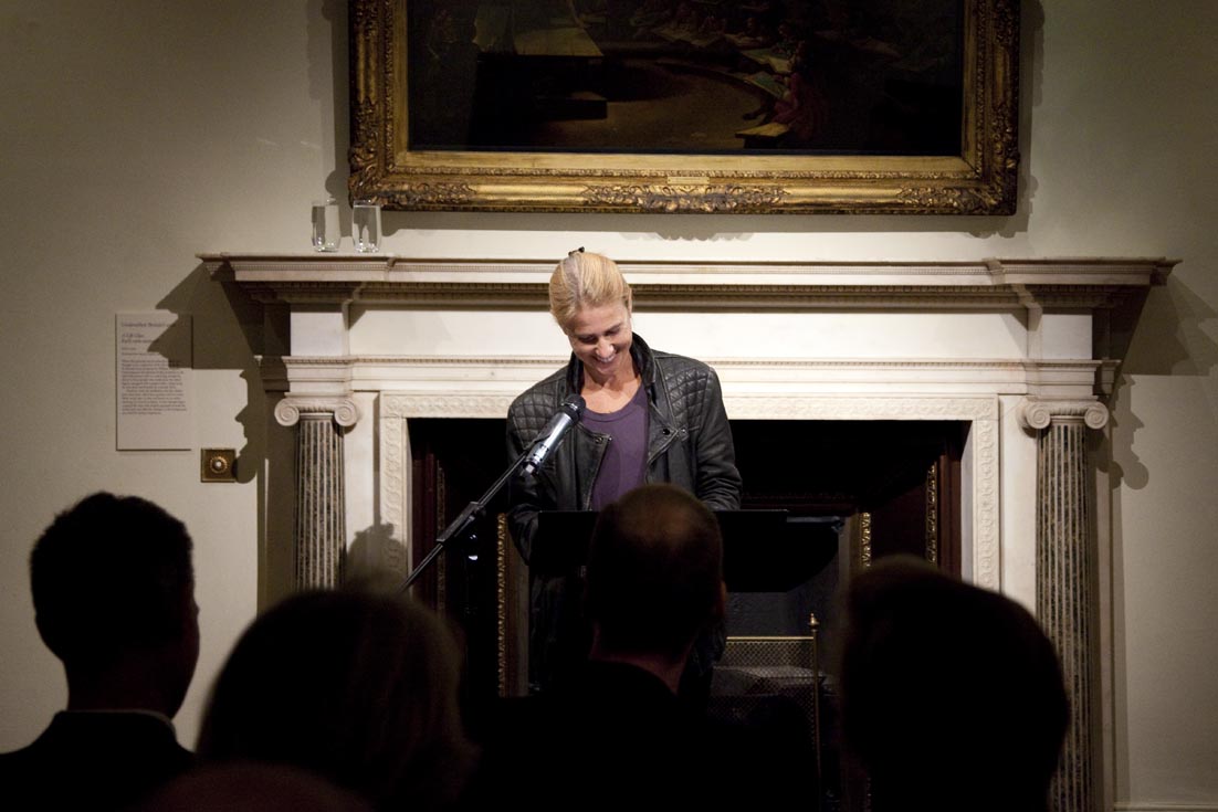 Lionel Shriver reading for Pin Drop at the Royal Academy, October 2014